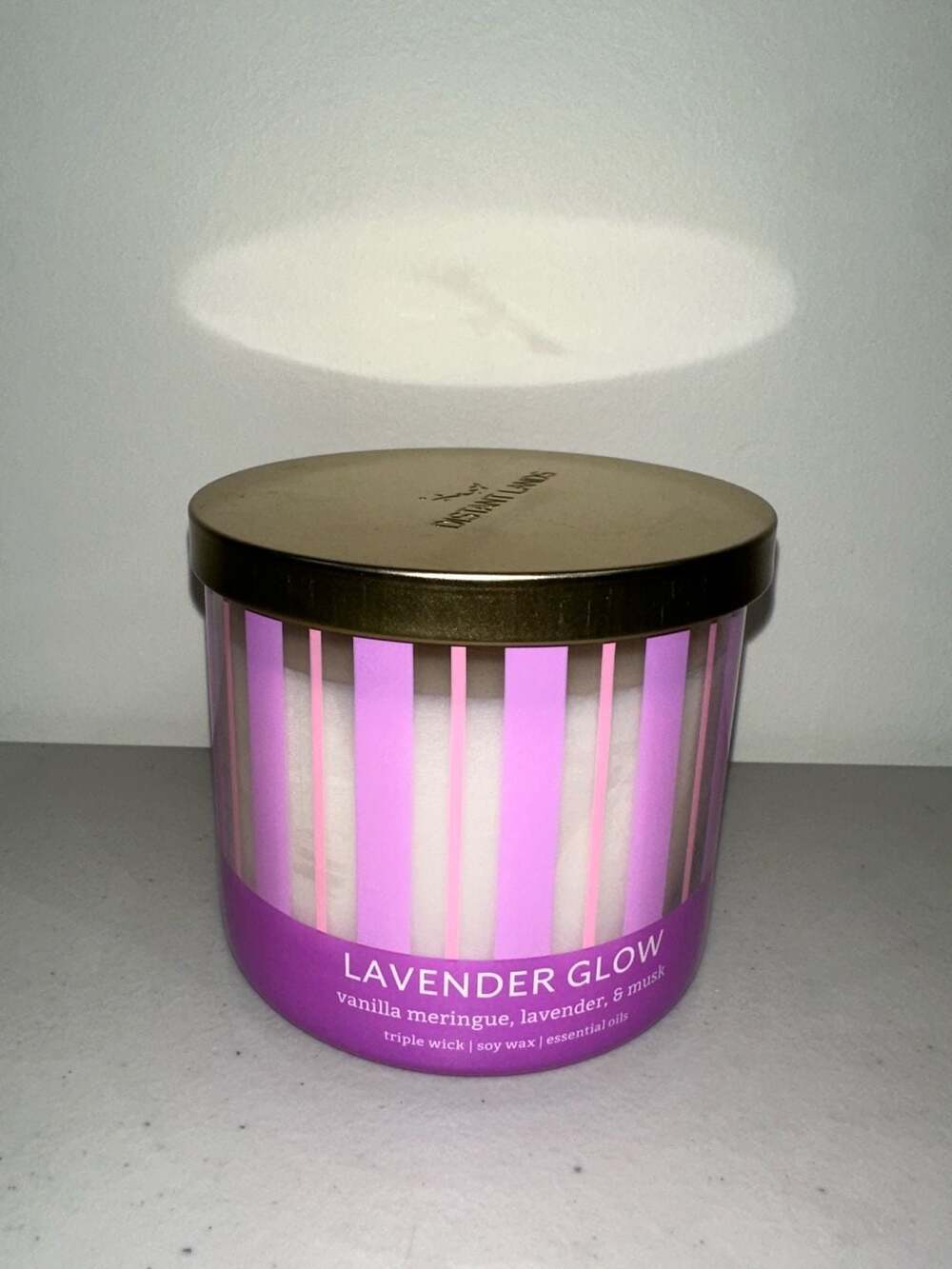 Distant Lands Lavender Glow Triple Wick Candle